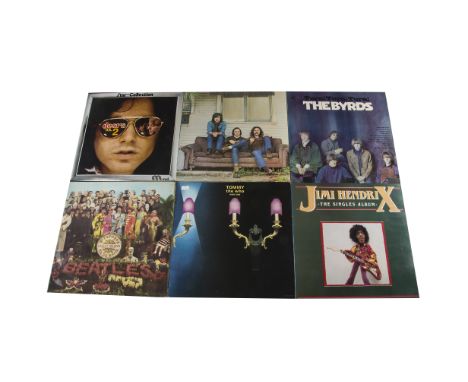 Sixties LPs, approximately thirty albums mainly from the sixties with artists including The Beatles, The Who, Byrds, Jimi Hen