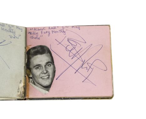 Autograph Books, two 1960's Autograph Books, including Dusty Springfield x2, Ray Charles, Billy Fury, Del Shannon, The Mersey