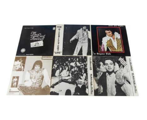 Elvis Presley LPs, eight unofficial double albums including Johnson City 1976, Hillbilly Cat Live, The Last Farewell, Memorie