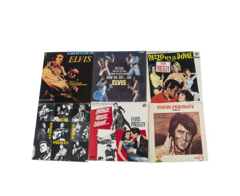 Elvis Presley LPs, eleven albums including Superstar Outakes, New Year Eve (Double), Dorsey Shows, Vol 3 (Orange Vinyl), Now 