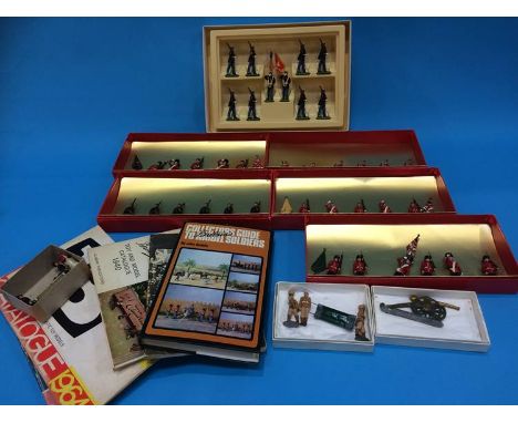 Six 'Tradition' boxed sets, two 'Victorian toy solider' sets, a Britains 'U.S Marshals Corps, a loose stretcher bearer and nu