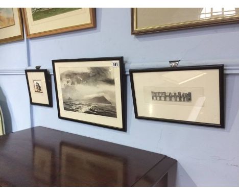 Print, Limited Edition 11/90, 'Blasket County Kerry' and two small prints