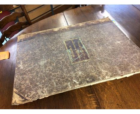 A large folio 'Working Plans Commissioners of the River Wear Sunderland' showing transverse section of Sunderland harbour dat