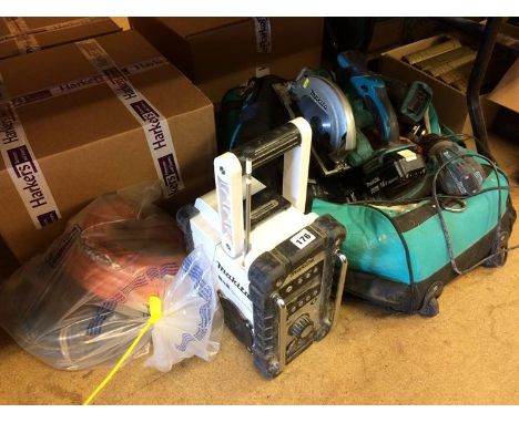 Large quantity of Makita tools etc.
