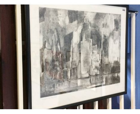 P. French, print, signed in pencil, Limited Edition 4/16, 'Unreal City revisited', 56 x 68cm