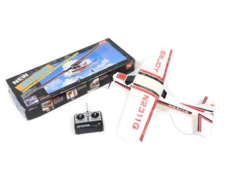 An Enjoy Toy &amp; Hobby Corp remote control New Aviator plane, 1/12 scale, model number EJ-009, boxed.