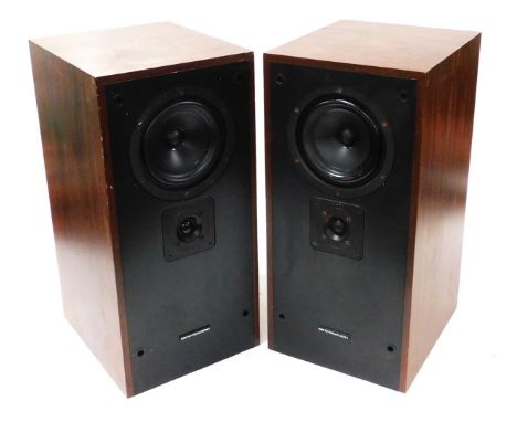 A pair of KEF Electronics reference series rosewood cased speakers, model 103/3, type SP3078, serial 008986, 55.5cm high.