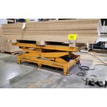 ECONO LIFT SCISSOR LIFT TABLE, 5,000LB CAP., 36" X 72" TABLE, FOOT PEDAL CONTROLS - (NO CONTENTS)