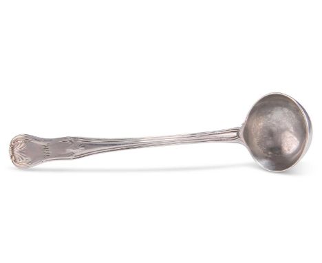 A GEORGE III SCOTTISH SILVER TODDY LADLE by William &amp; Patrick Cunningham, lacking town mark, 1815, Kings pattern, single 