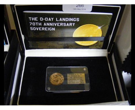 D-Day Landing 70th Anniversary gold sovereign coin with Certificate and box 