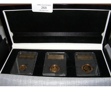 Three gold coin set for the "Longest Reigning Monarch"  