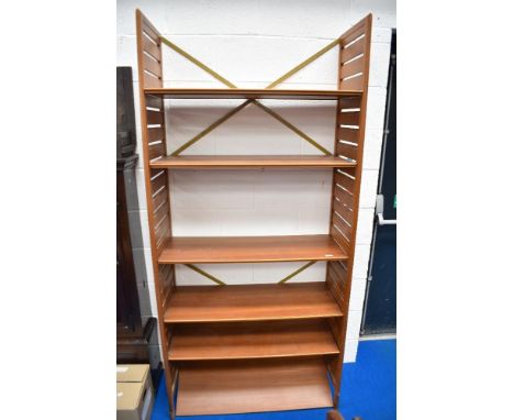 A vintage teak Ladderax shelf unit