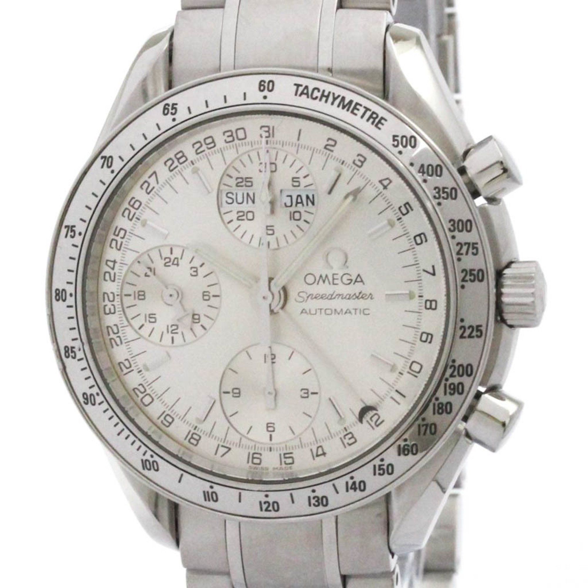 OMEGA Speedmaster Triple Date Steel Automatic Watch 3523.30 Polished