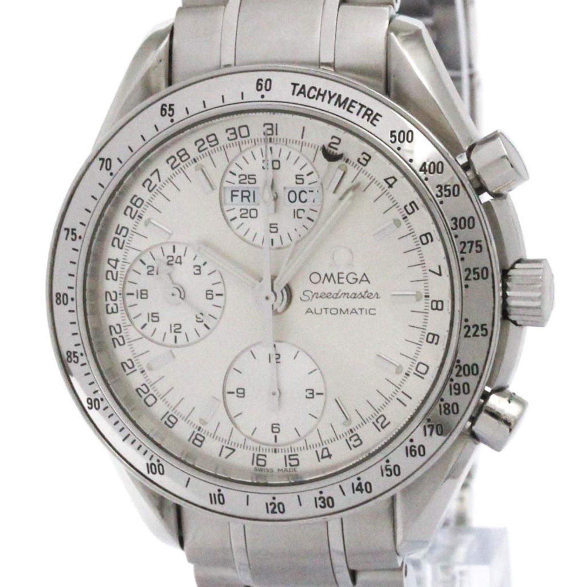 OMEGA Speedmaster Triple Date Steel Automatic Watch 3523.30 Polished