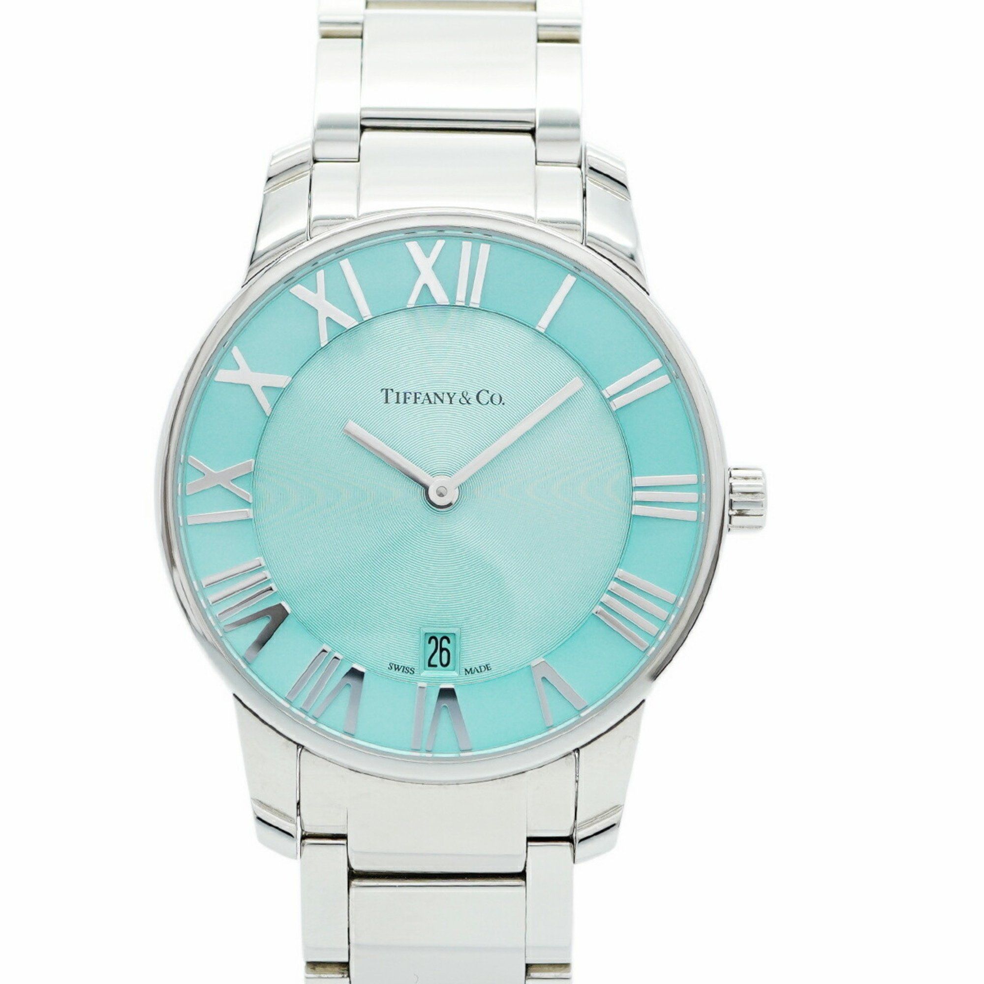 Tiffany Atlas 2-Hand Watch 63452769 Blue Dial Men's and Women's