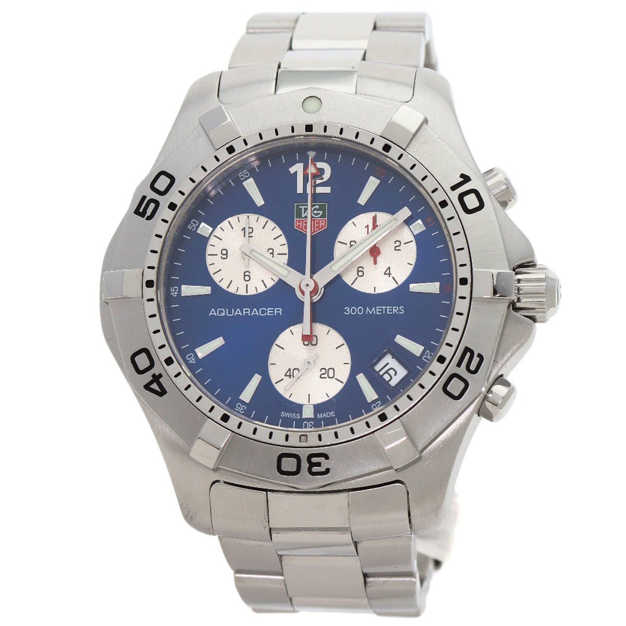 TAG Heuer CAF1112 Aquaracer Chronograph Watch, Stainless Steel/SS, Men's