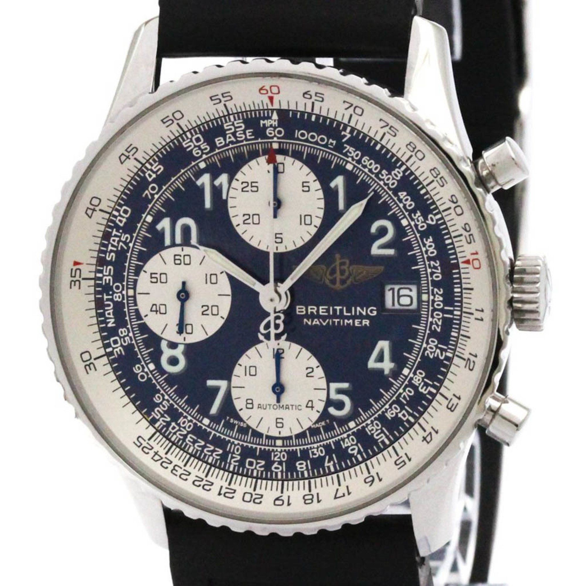BREITLING Old Navitimer Steel Automatic Mens Watch A13322 Polished