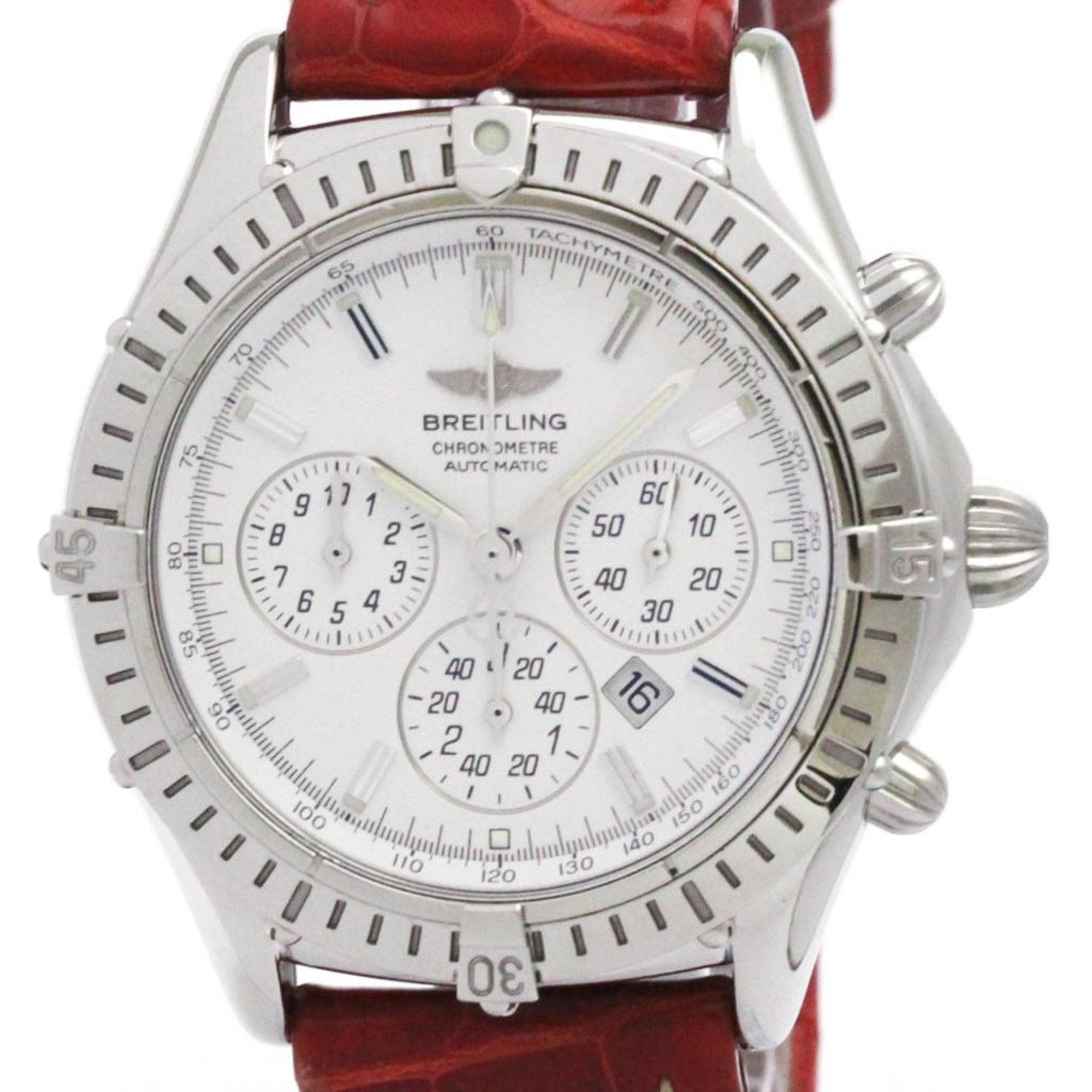 BREITLING Shadow Flyback Chronograph Steel Mens Watch A35312 Polished