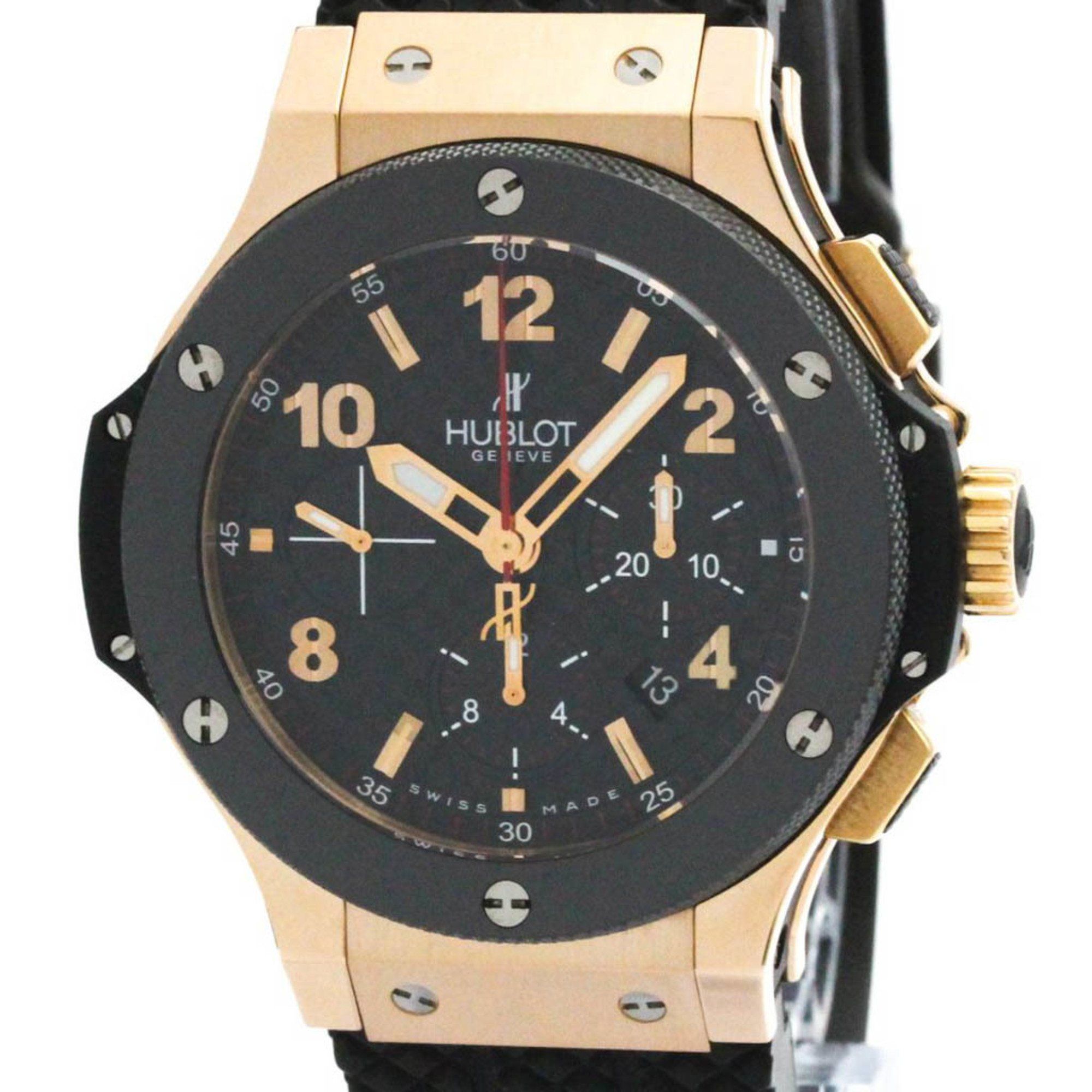 Polished HUBLOT Big Bang Chronograph 18K Pink Gold Watch 301.PB.131.RX