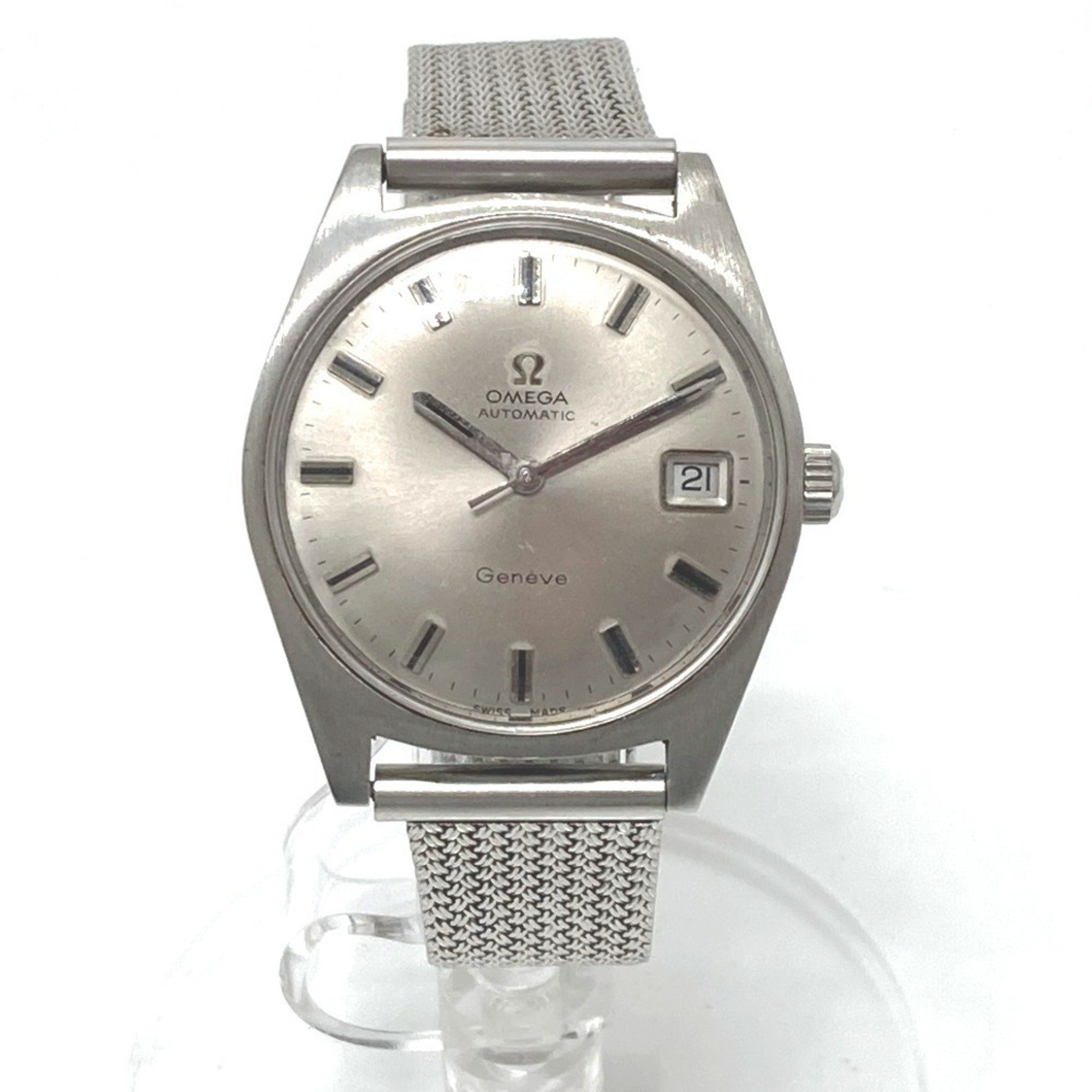 OMEGA Geneva Date Automatic Watch Stainless Steel Men's Silver