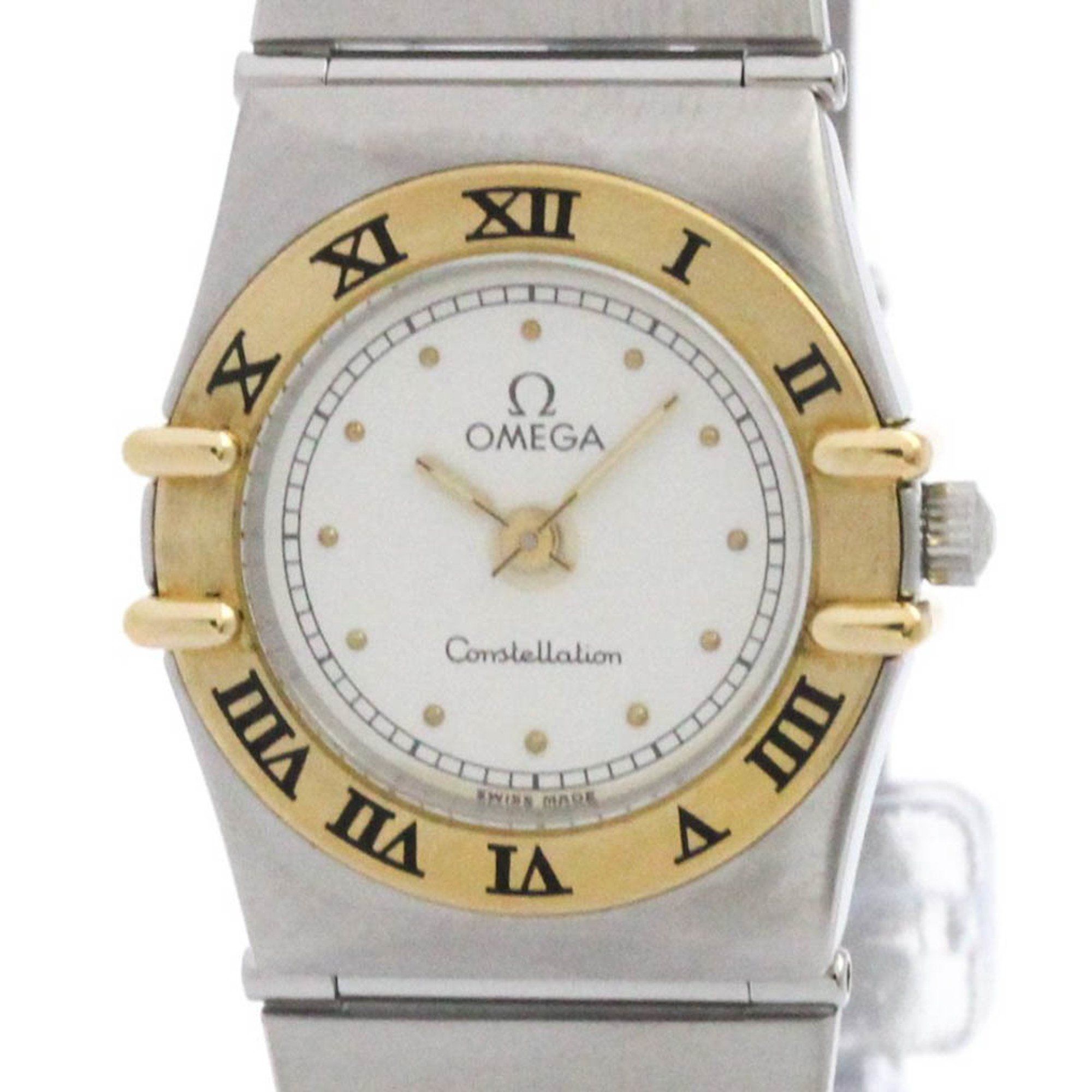 OMEGA Constellation 18K Gold Steel Ladies Watch 795.1080 Polished