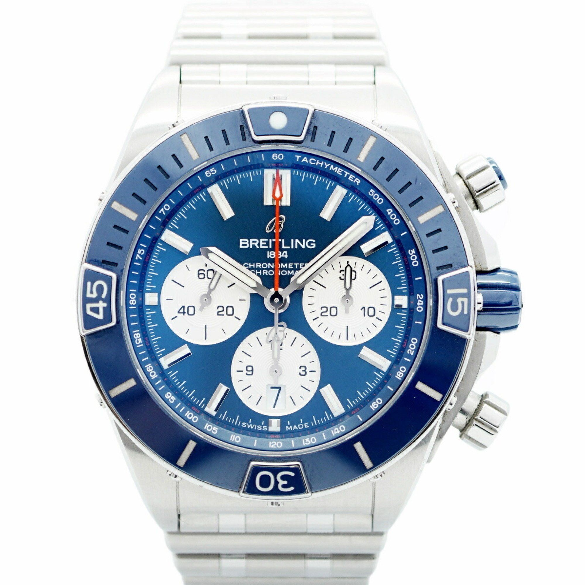 Breitling Chronomat AB0136 Blue Dial Men's Watch