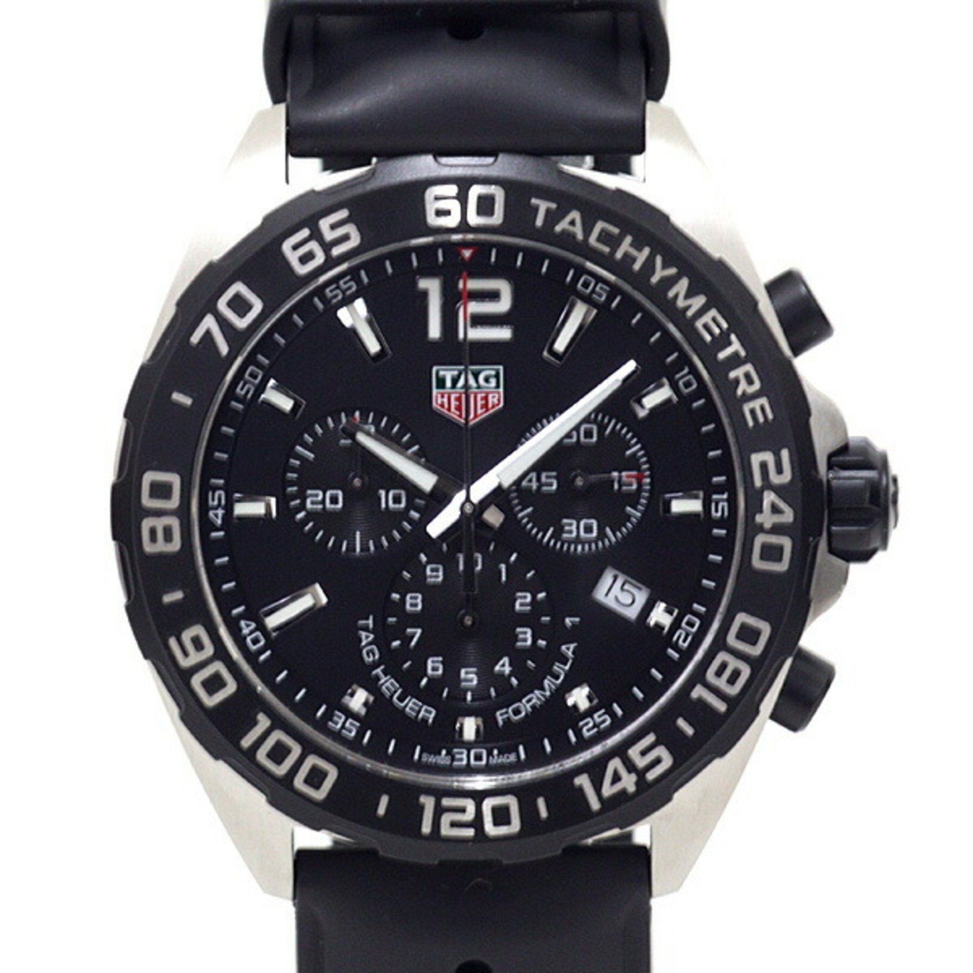 TAG Heuer Formula 1 Men's Watch CAZ1010, Black Dial, Quartz Movement, Case Cleaned