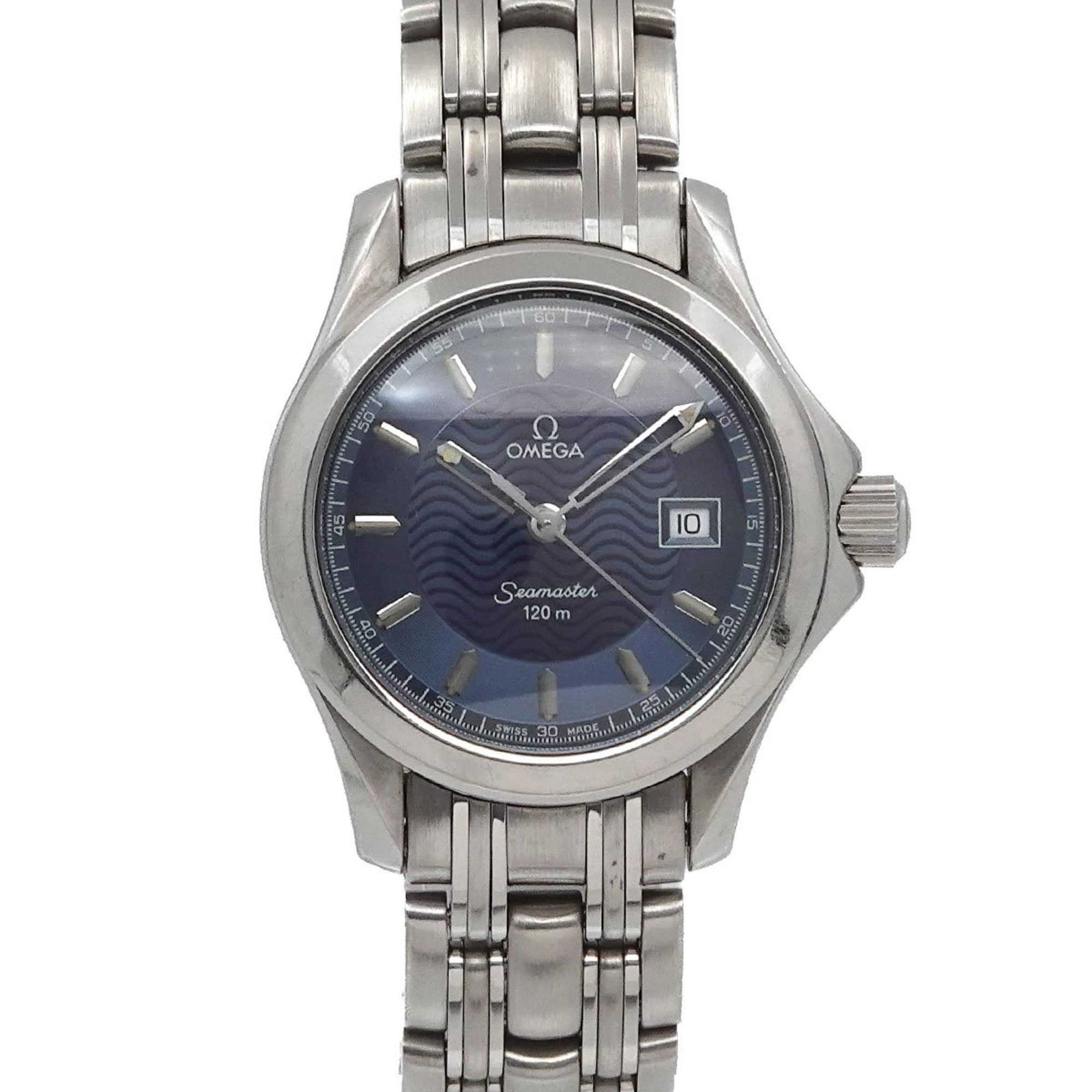 OMEGA Seamaster 120 2581-81 Women's Watch with Date, Blue Quartz Movement