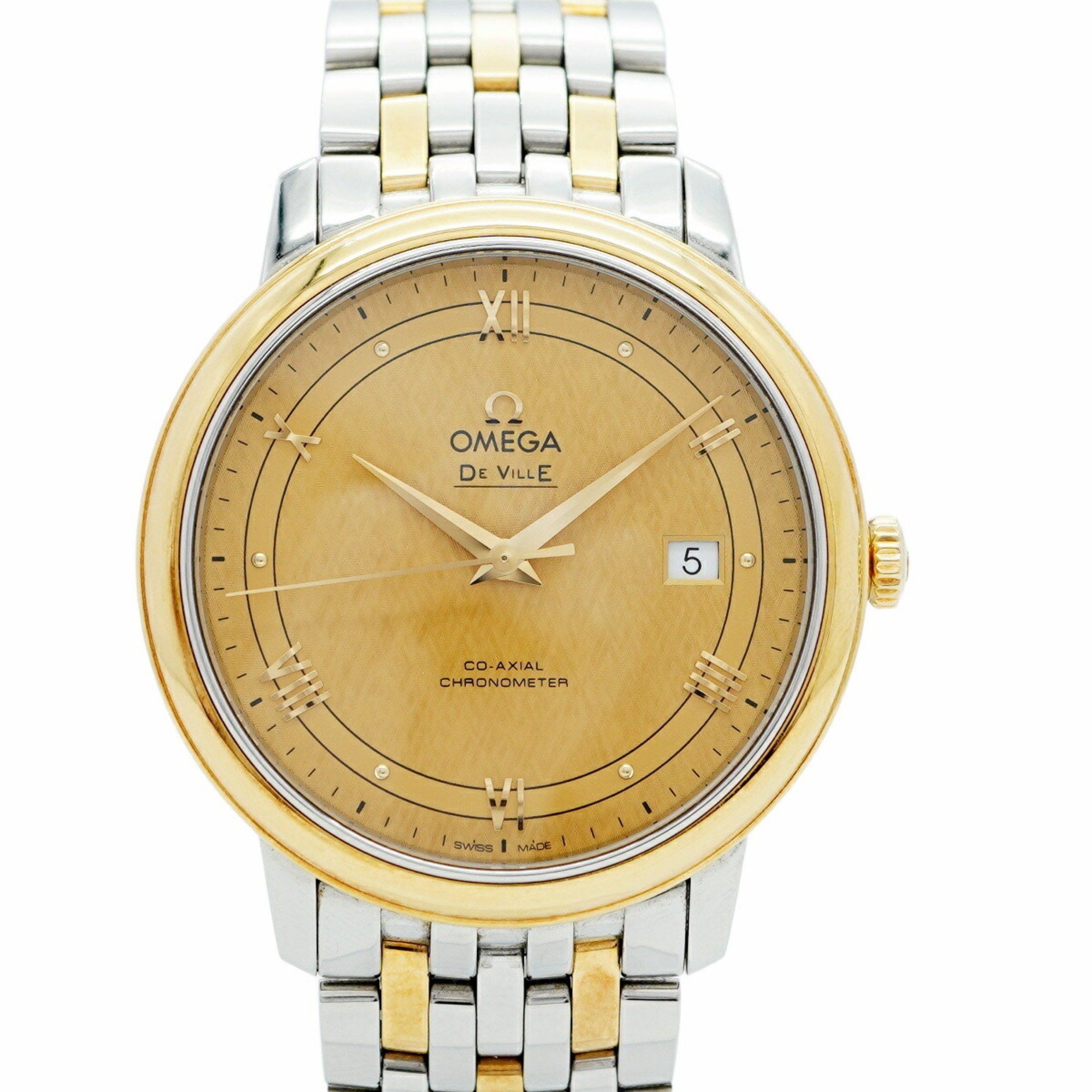 Omega De Ville 424.20.40.20.08.001 Gold Dial Men's Watch