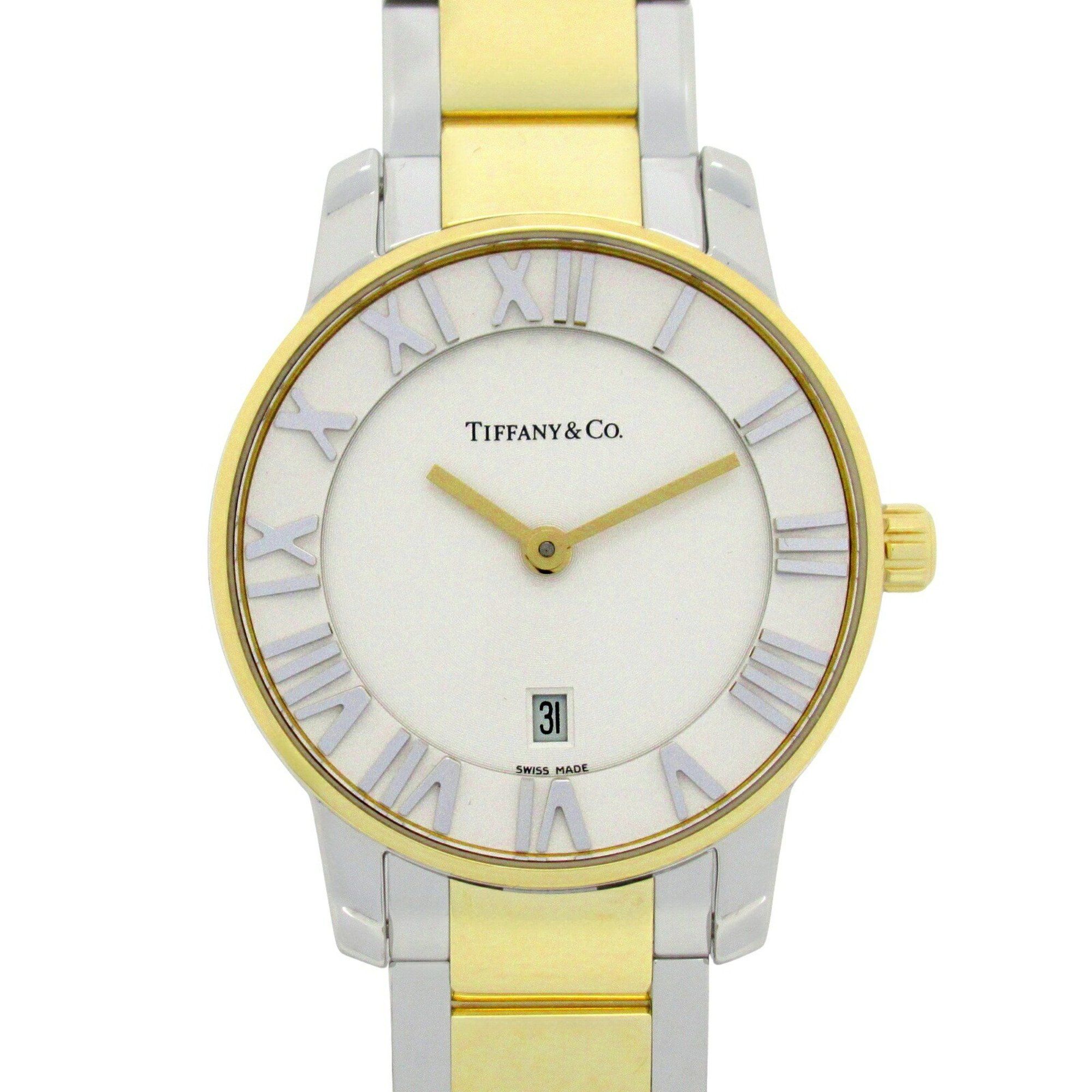 Tiffany & Co. Atlas Dome Watch GP (Gold Plated) Stainless Steel Ladies Silver Z1830.11.15A21A00A