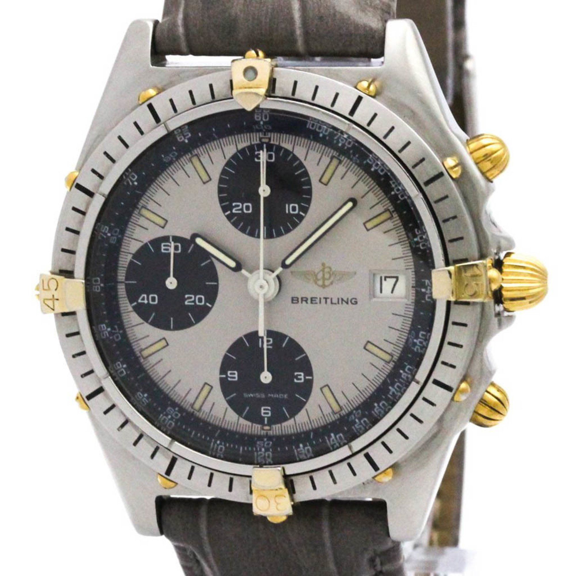 BREITLING Chronomat 18K Solid Gold Automatic Mens Watch 81950 Polished