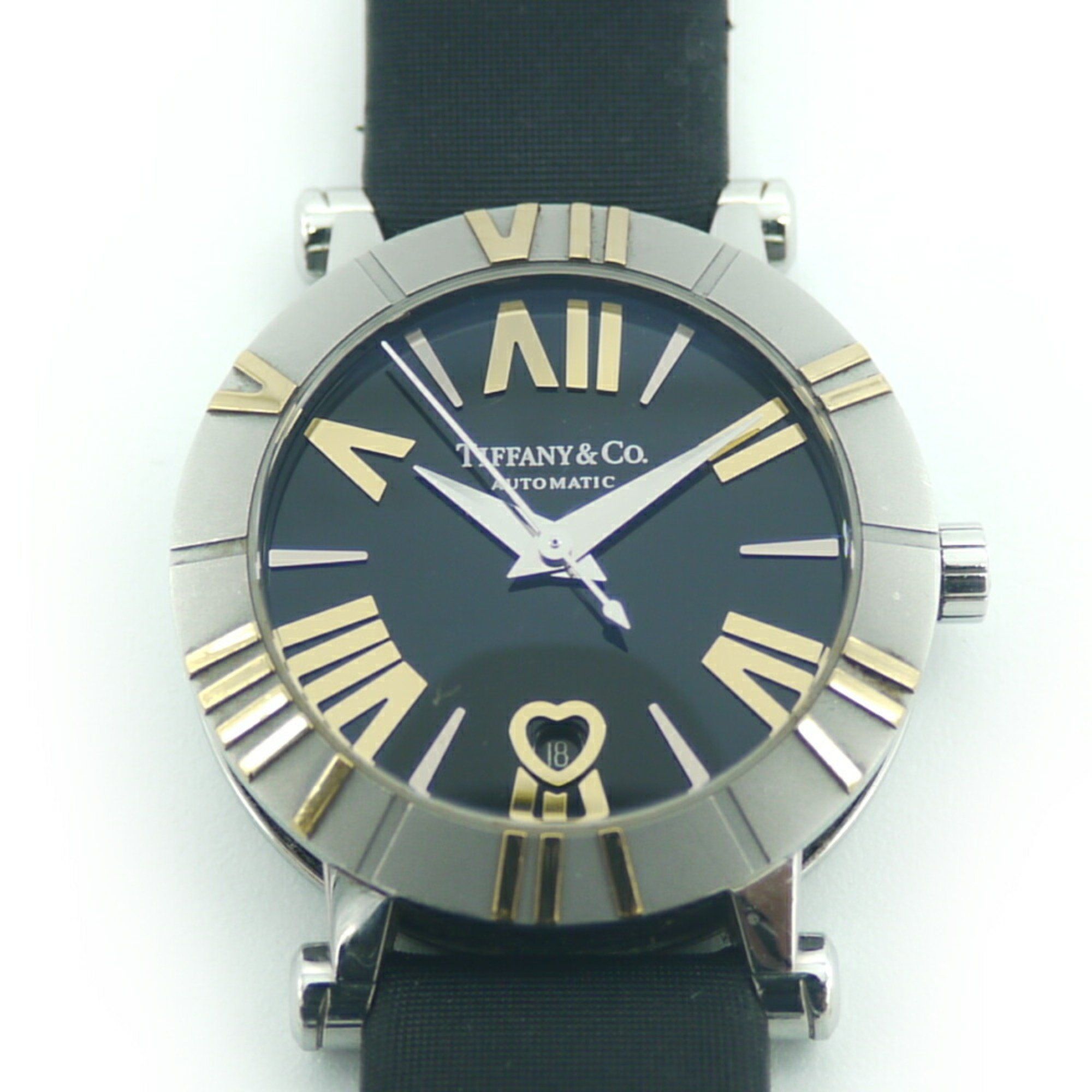 TIFFANY & Co. Tiffany Atlas Date Automatic Ladies Watch Black Dial Z1300.68.16A101A
