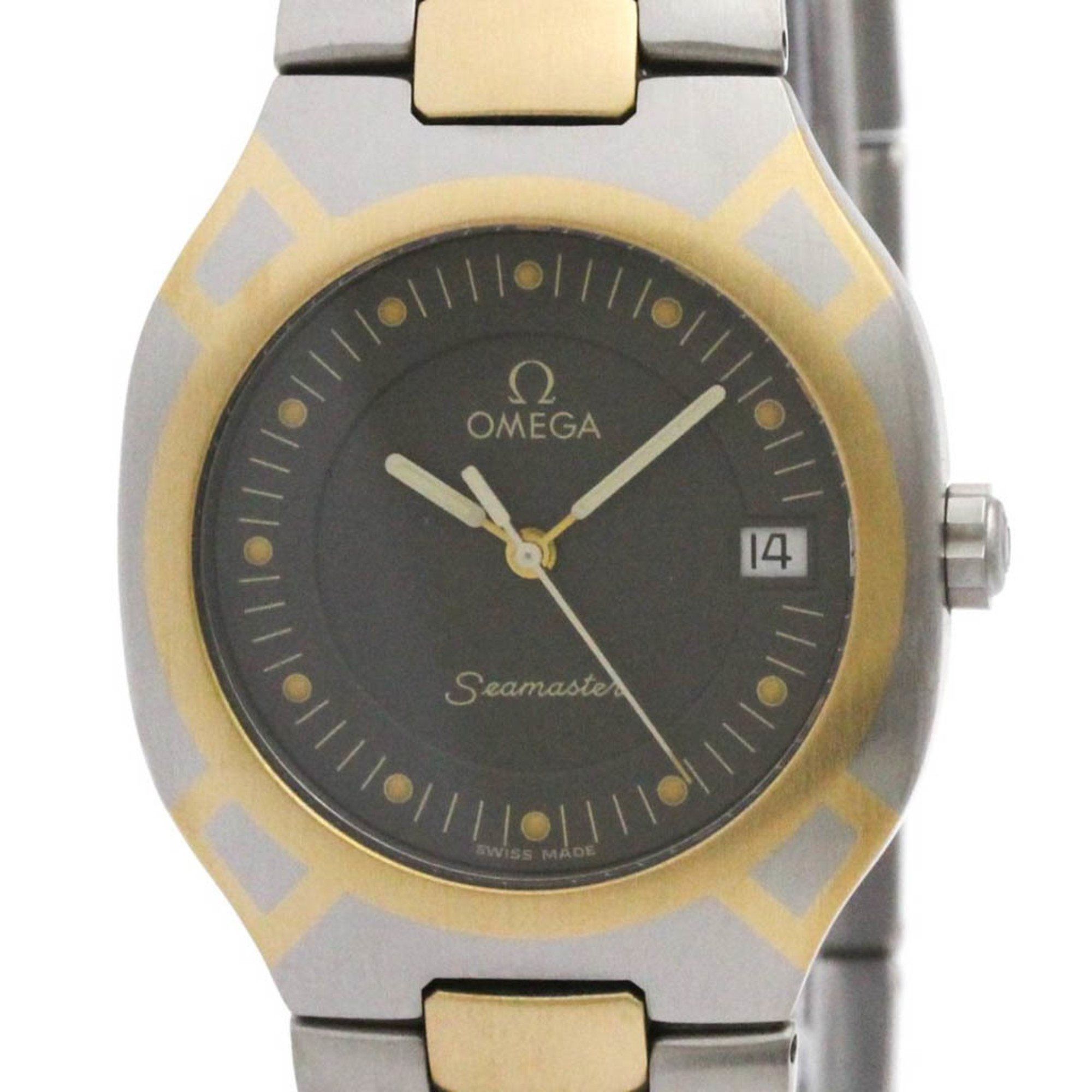 OMEGA Seamaster Polaris 18K Gold Steel Watch 396.1022 Polished