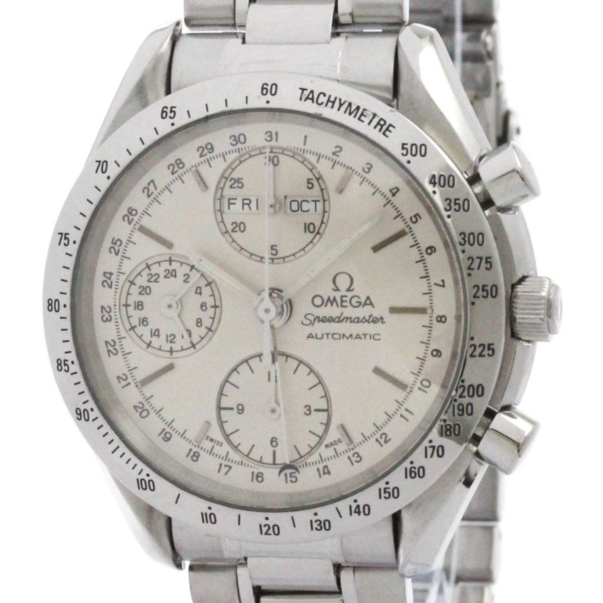 OMEGA Speedmaster Triple Date Steel Automatic Watch 3521.30 Polished