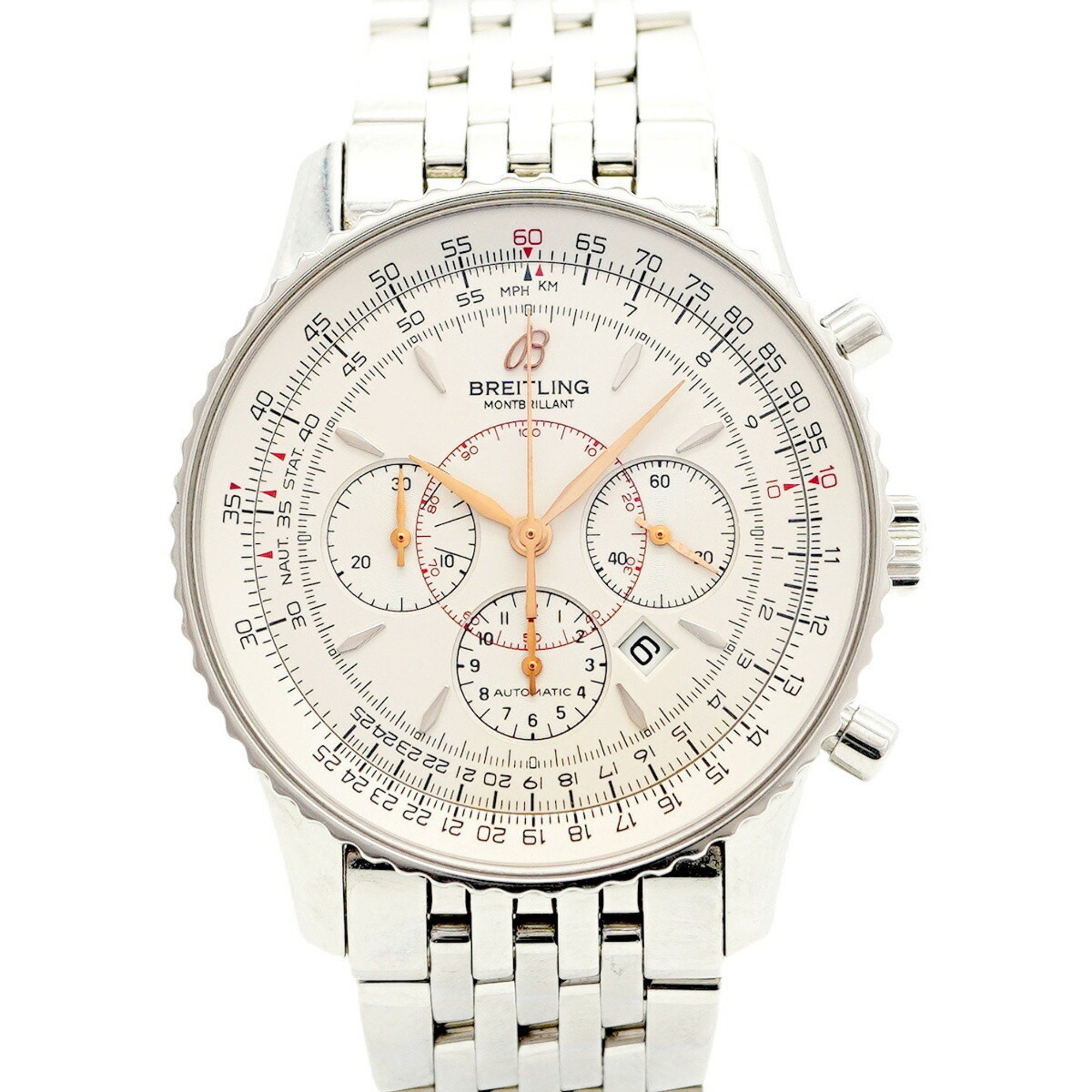 Breitling Navitimer Montbrillant A41370 Silver Dial Men's Watch