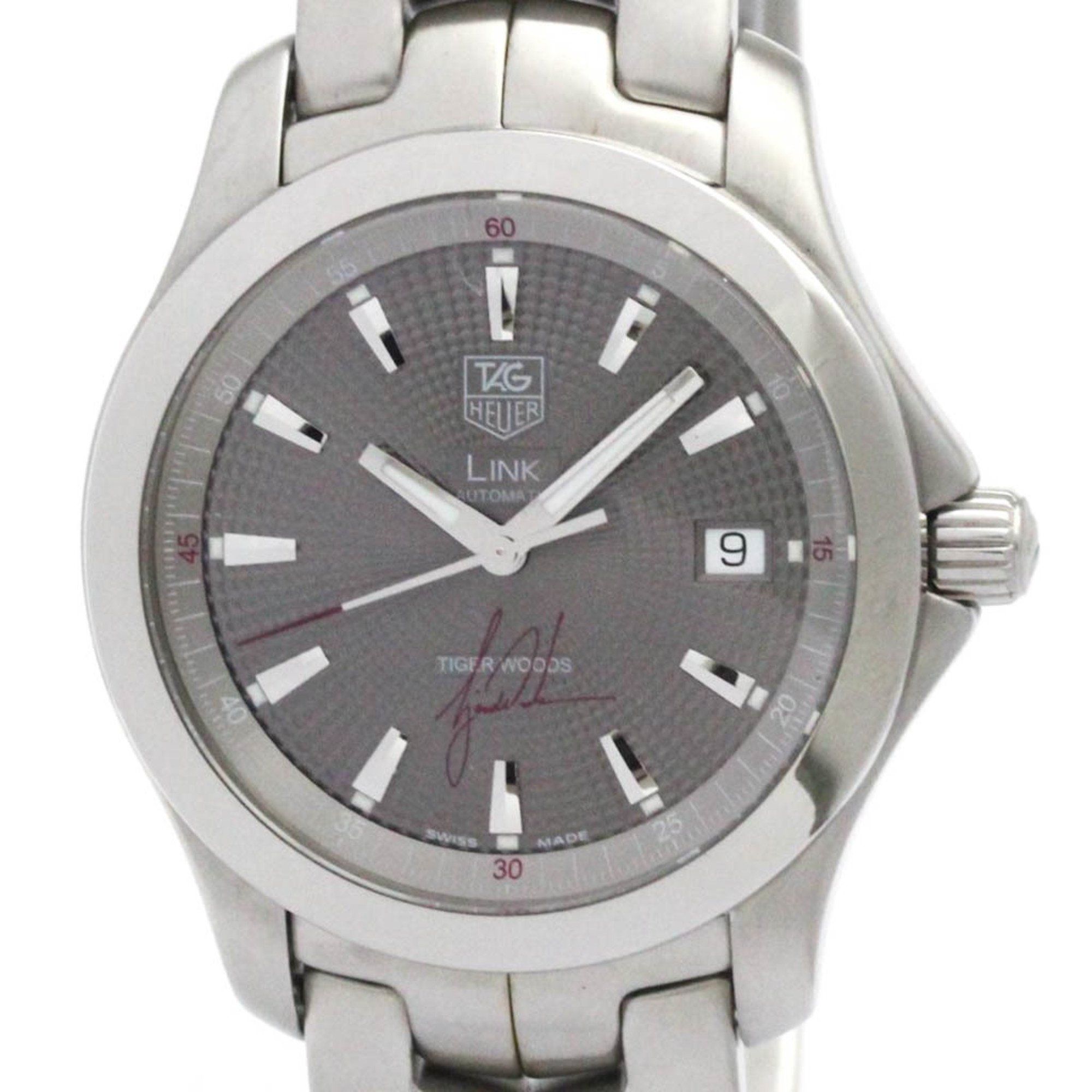 TAG HEUER Link Tiger Woods LTD Edition Automatic Watch WJF2113 Polished