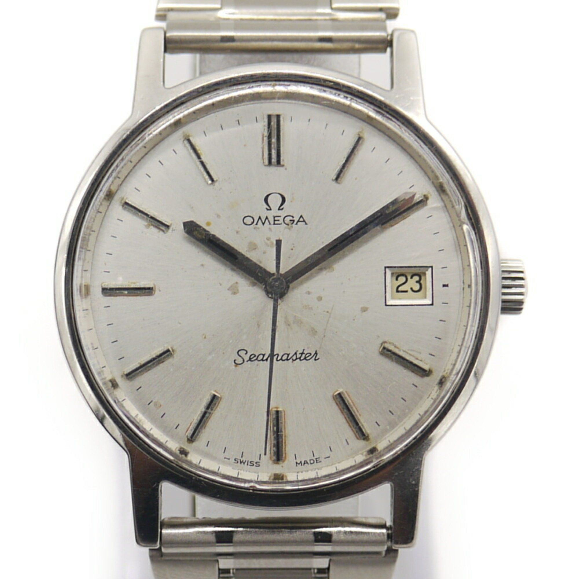 OMEGA Seamaster manual winding watch silver dial