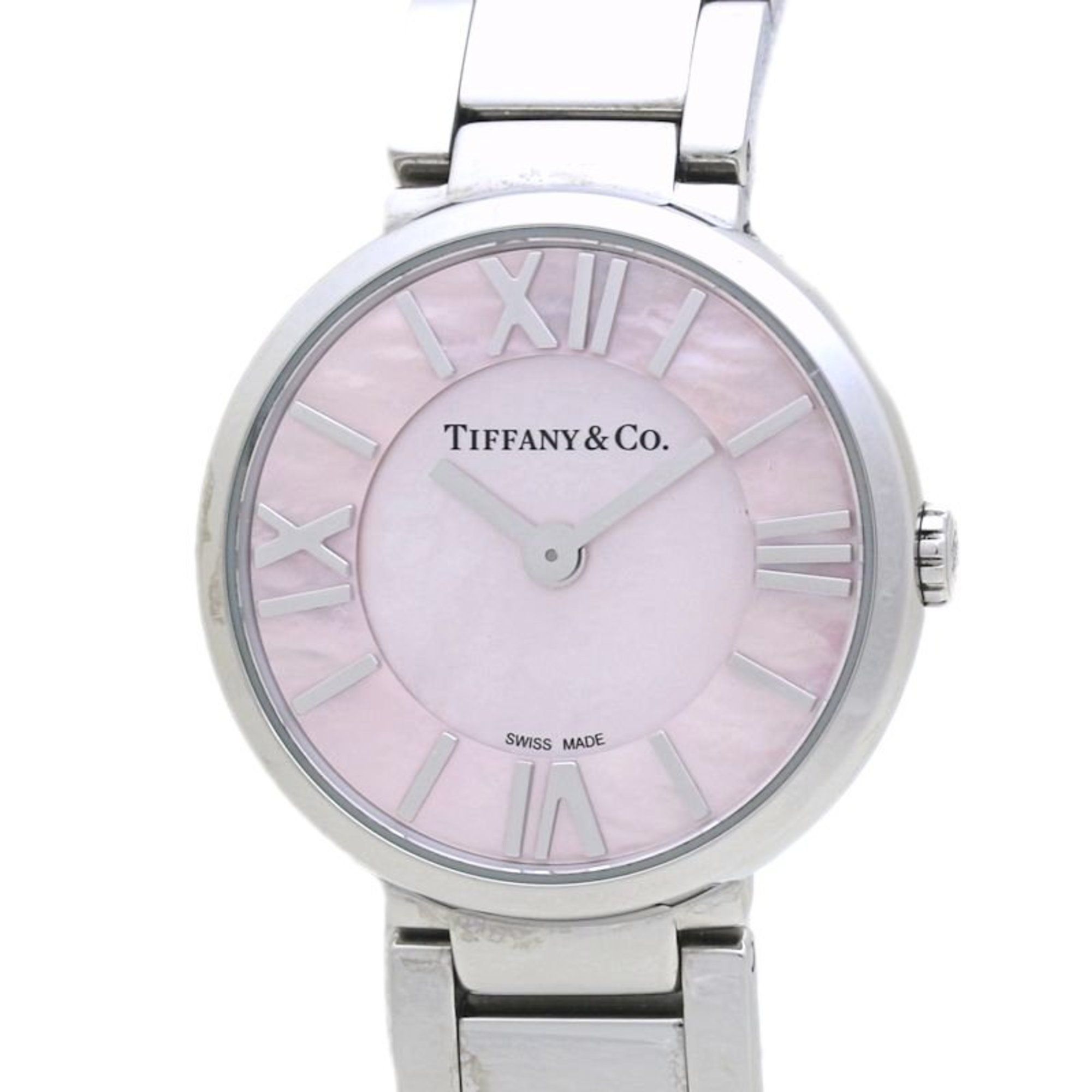 TIFFANY & Co. Tiffany Atlas 2-Hand Pink Shell Watch, Japan Limited Edition, 71854906, Women's Stainl