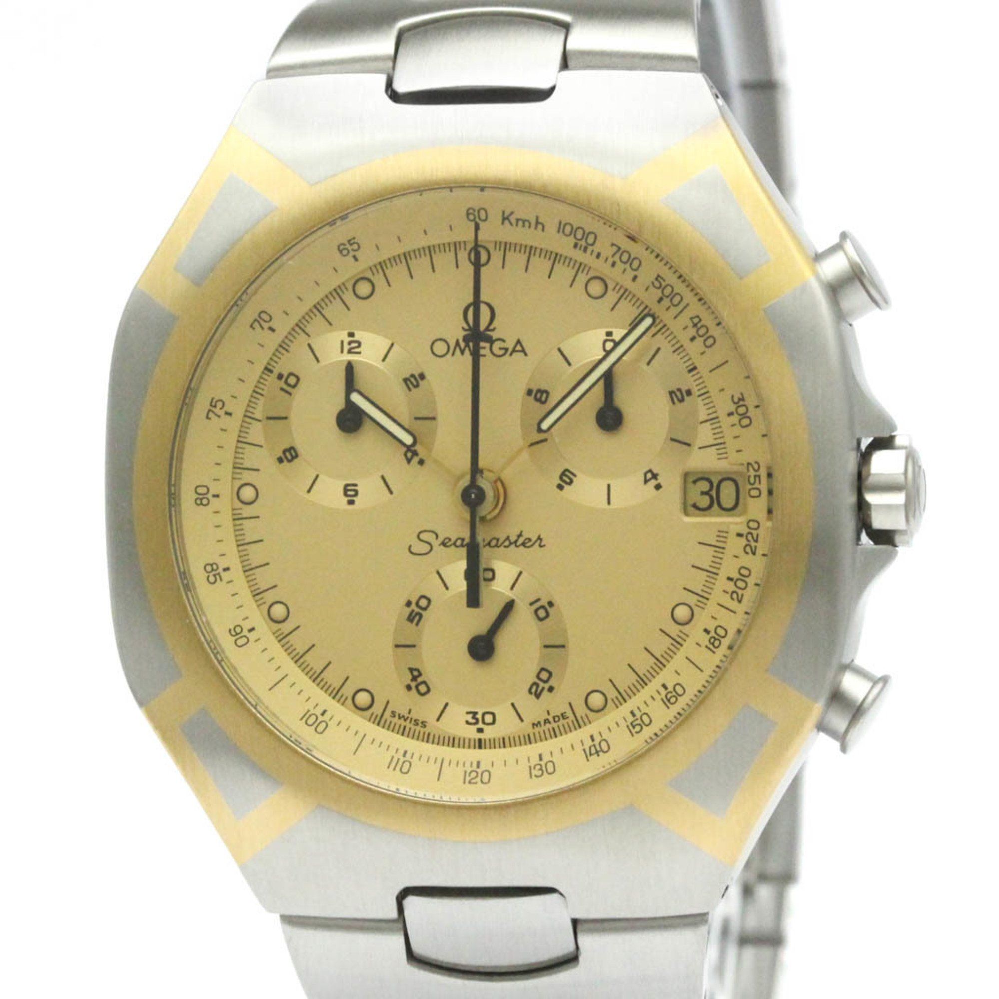 OMEGA Seamaster Polaris Chronograph Quartz Mens Watch 386.1031 Polished