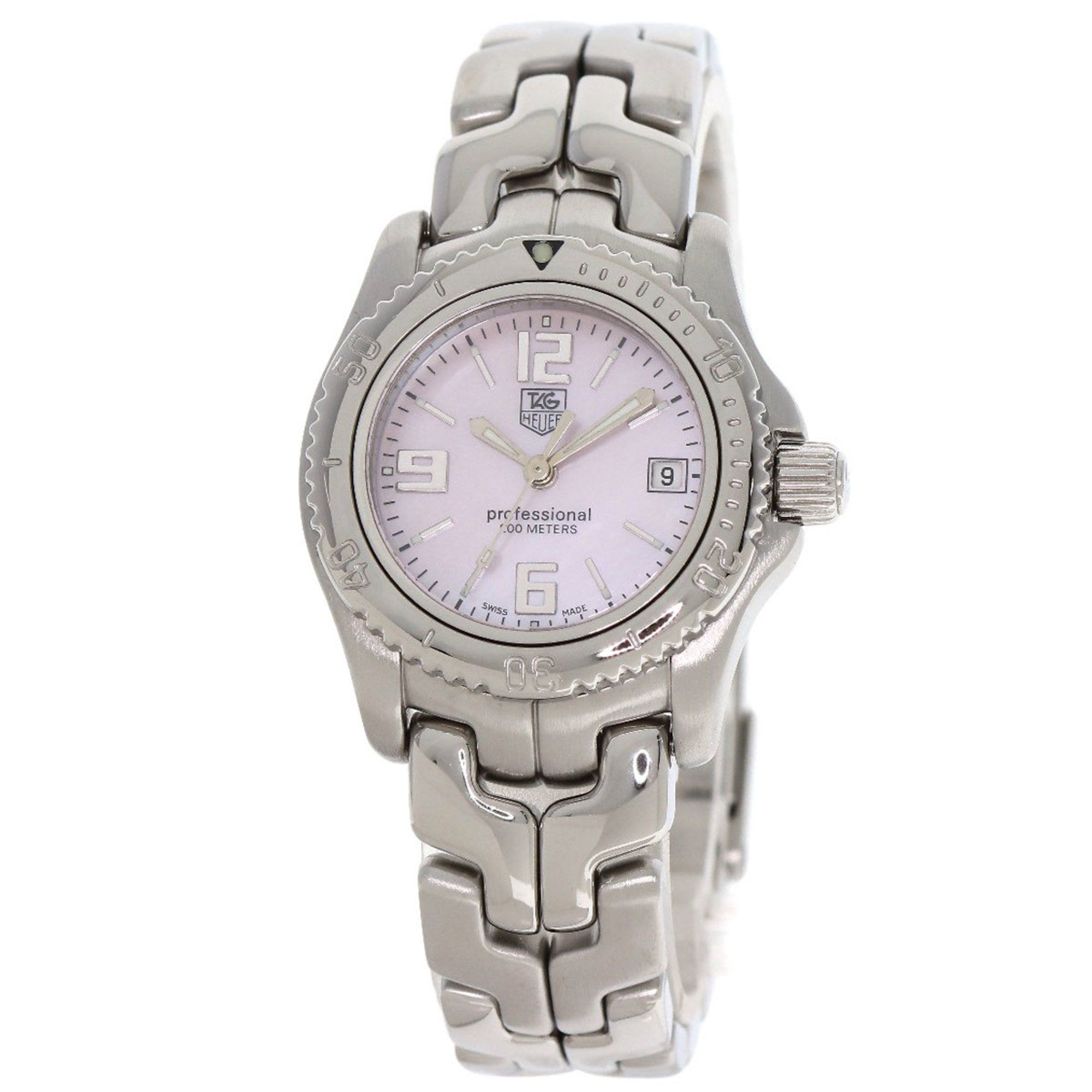 TAG Heuer WT141F Link Date Watch Stainless Steel SS Ladies HEUER