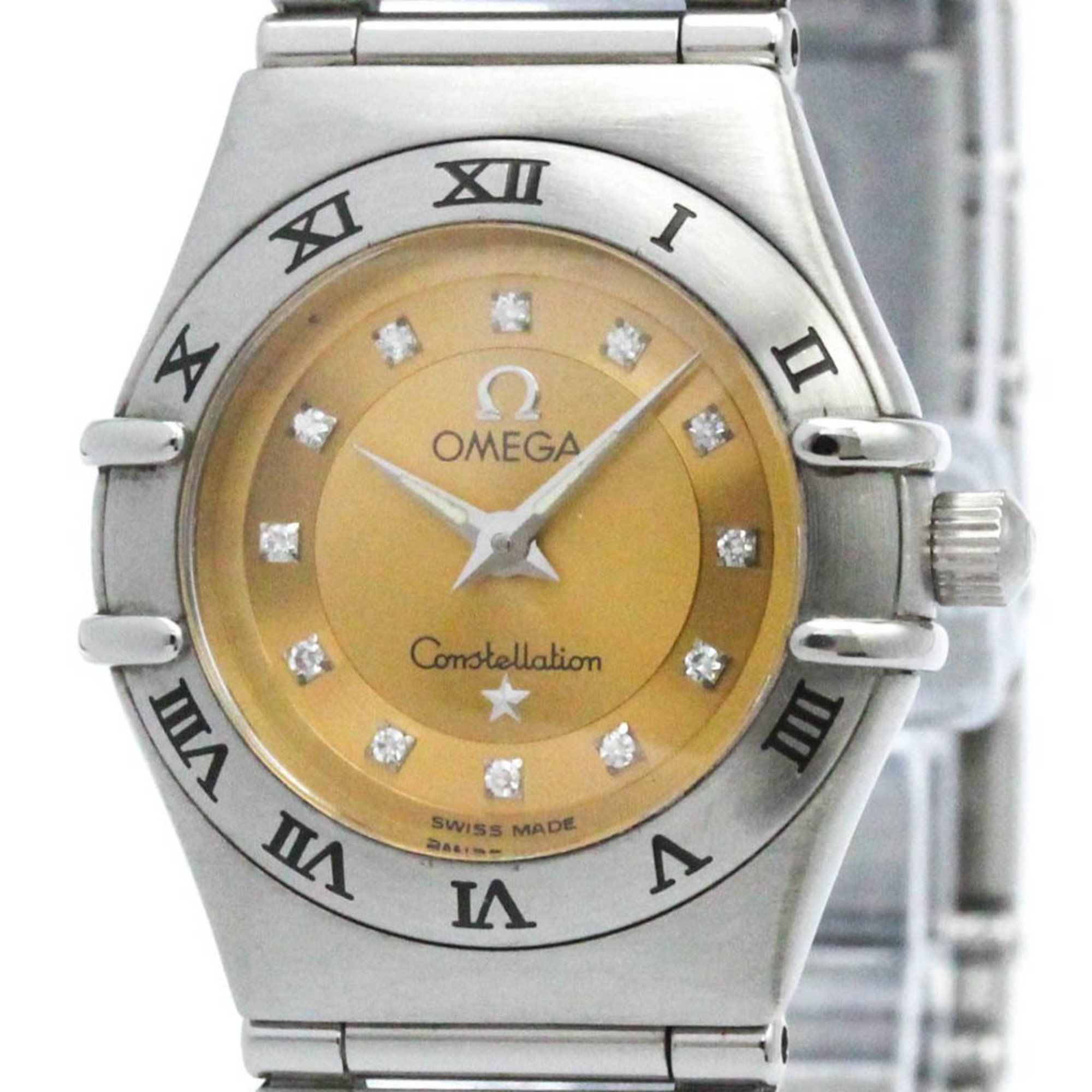 Polished OMEGA Constellation Cindy Crawford Diamond Watch 1564.65