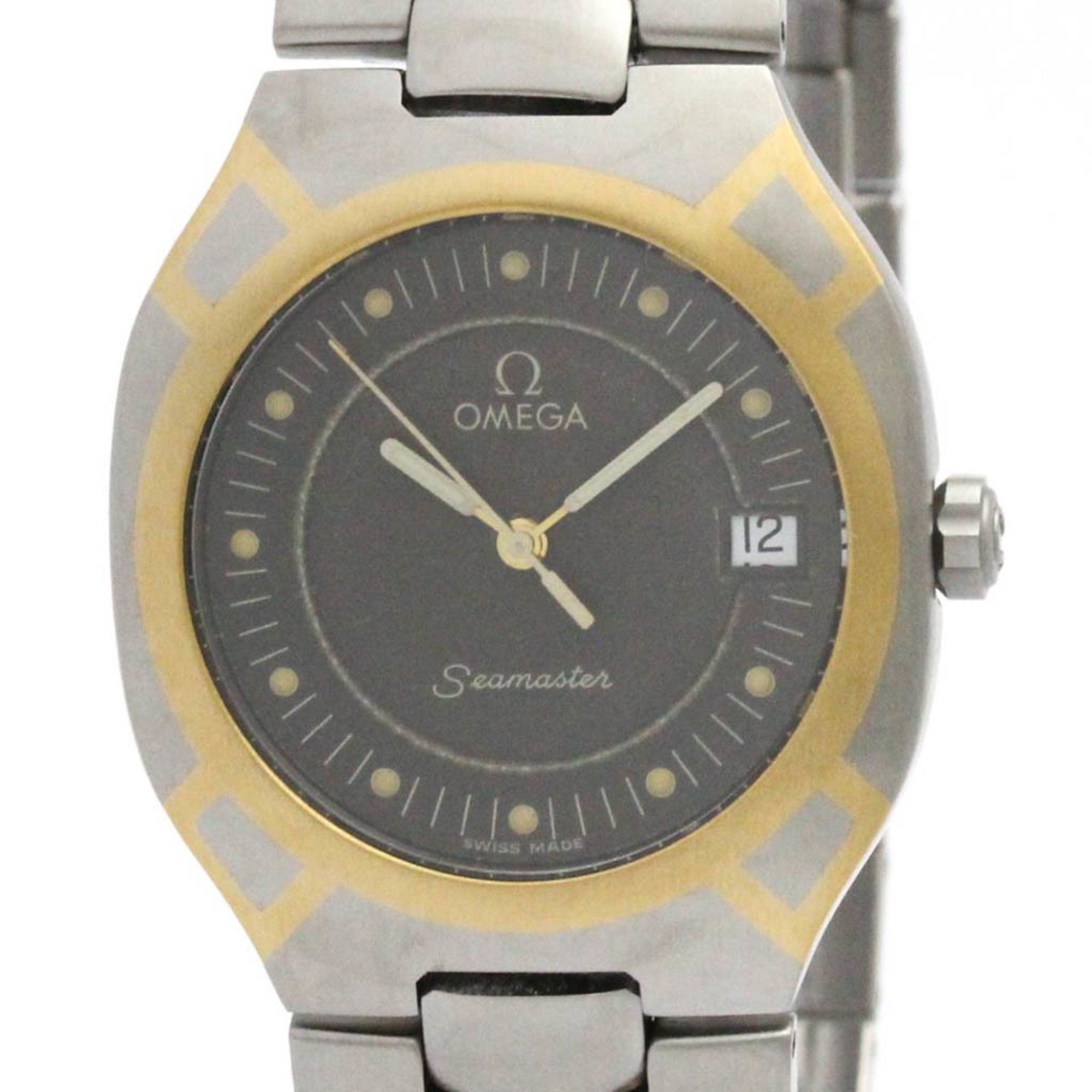OMEGA Seamaster Polaris 18K Gold Steel Watch 396.1022 Polished