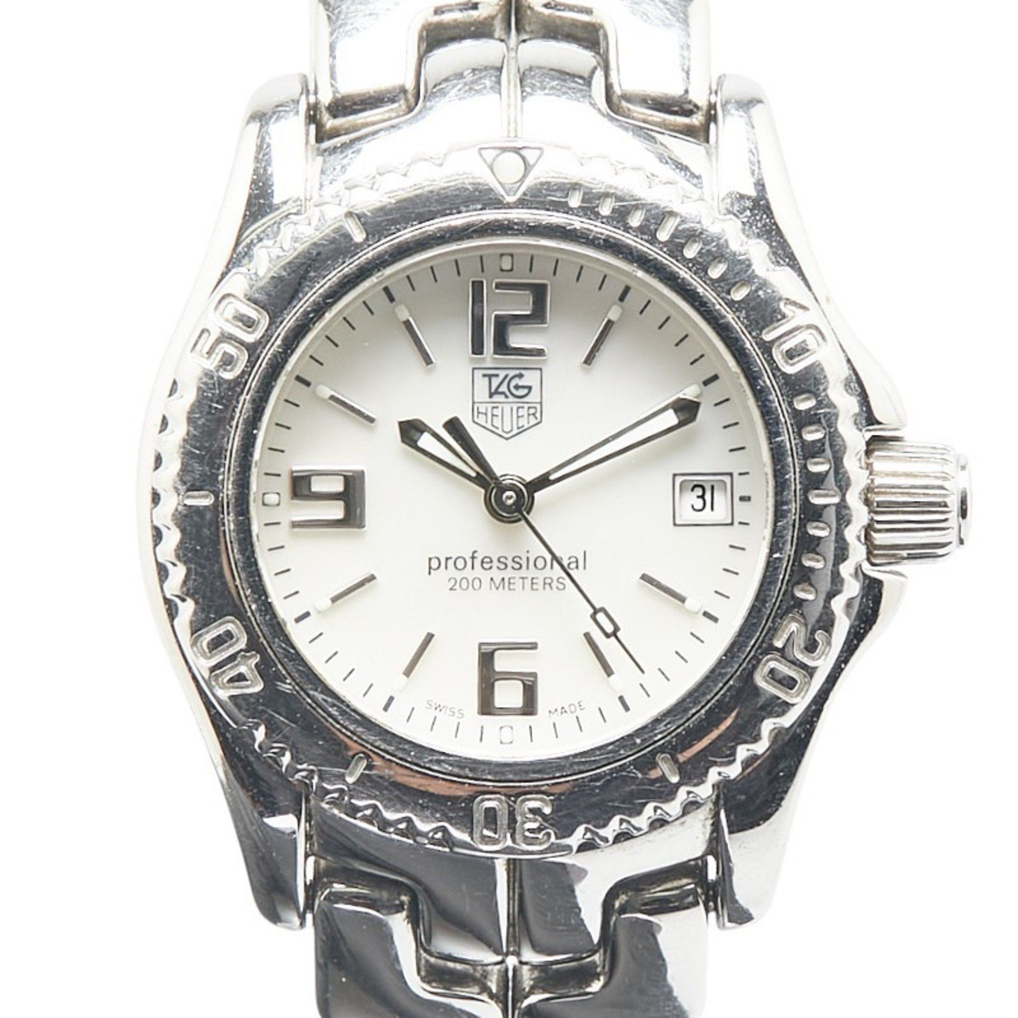 TAG Heuer Link Watch WT141A Quartz Silver Dial Stainless Steel Women's HEUER
