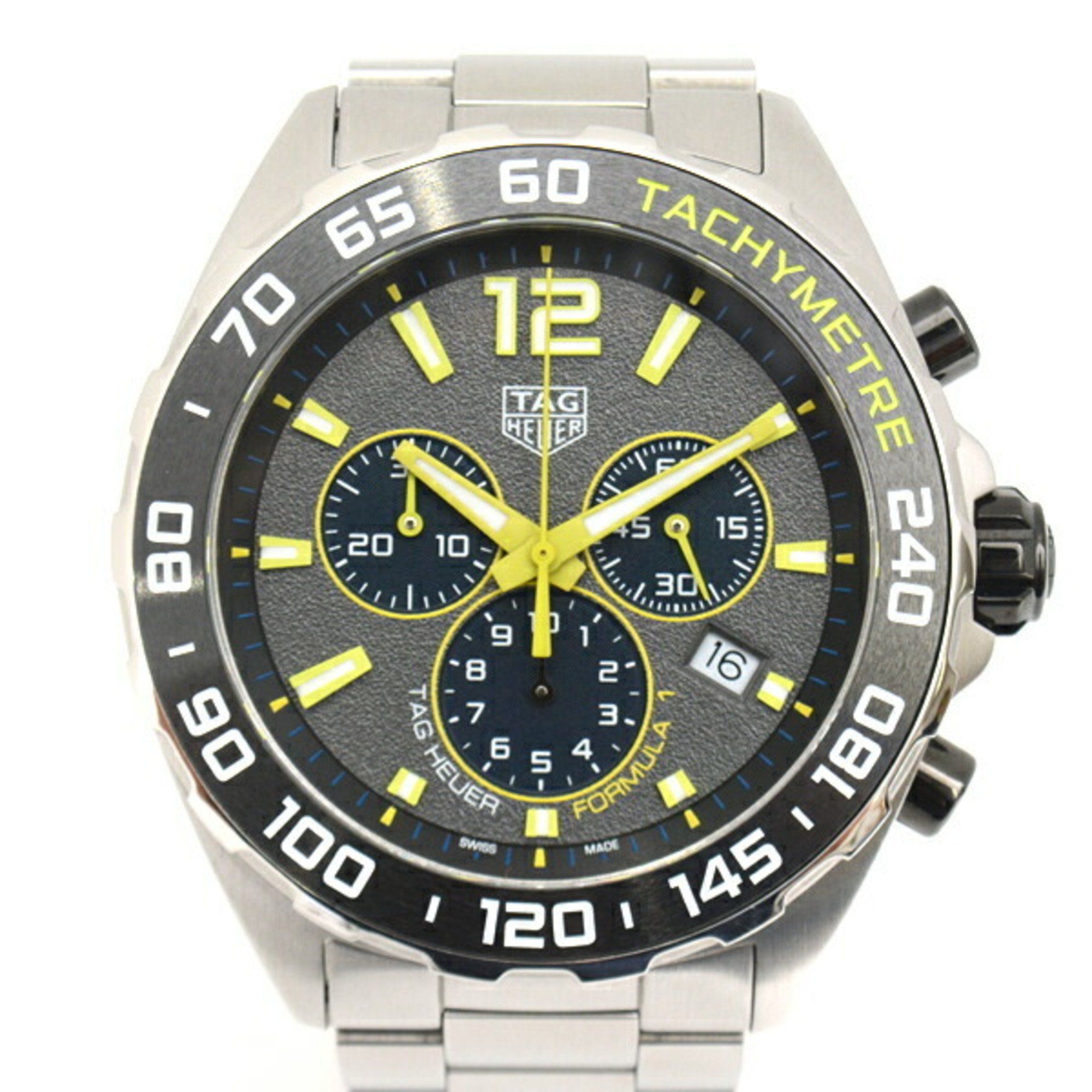 TAG Heuer Men's Watch Formula 1 Chrono Grey Dial Battery Operated Stainless Steel CAZ101AG SS