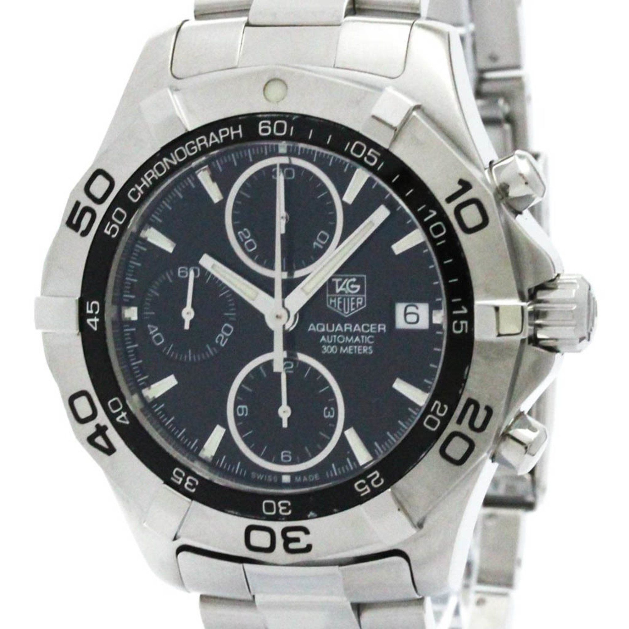 Polished TAG HEUER Aquaracer Chronograph Steel Automatic Watch CAF2110