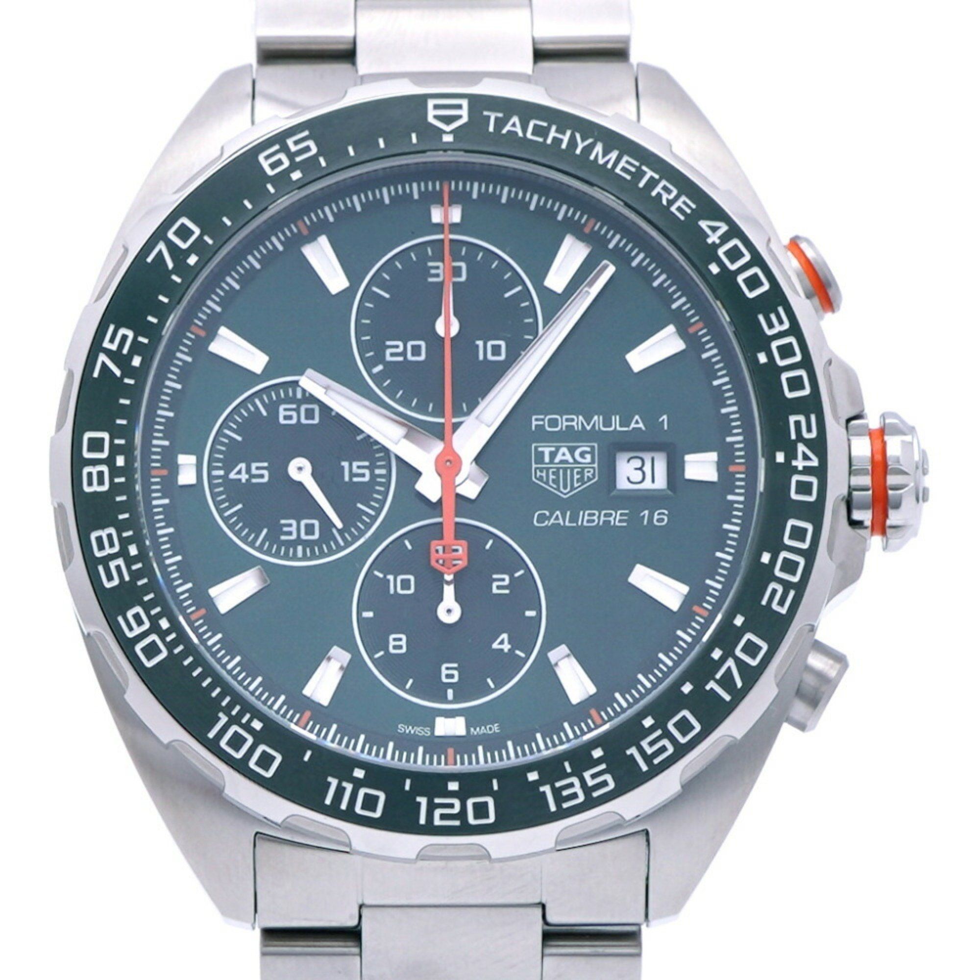 Like new TAG Heuer Formula 1 Calibre 16 CAZ201H.BA0876 automatic watch in stainless steel and green