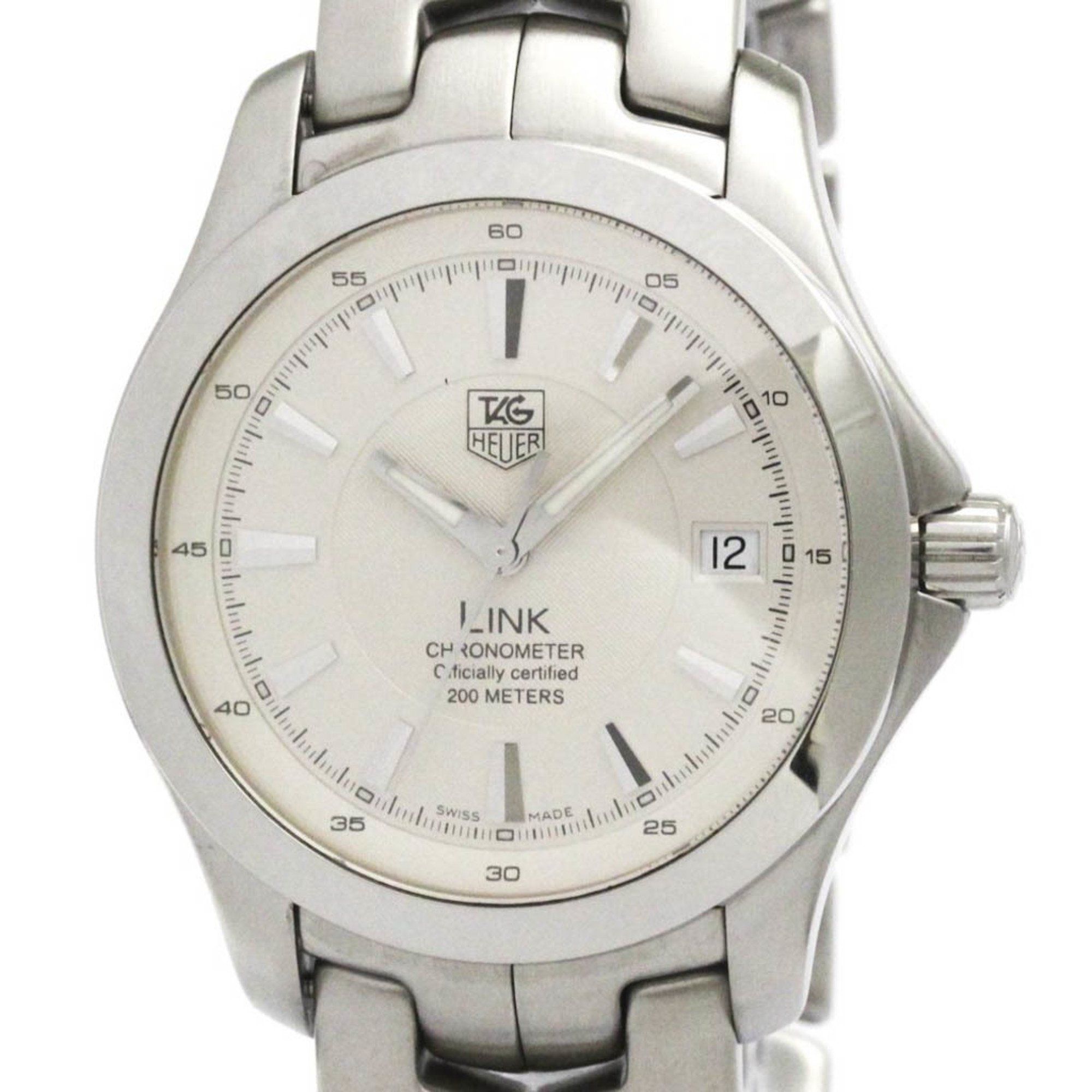 TAG HEUER Link Chronometer Steel Automatic Mens Watch WJF5111 Polished