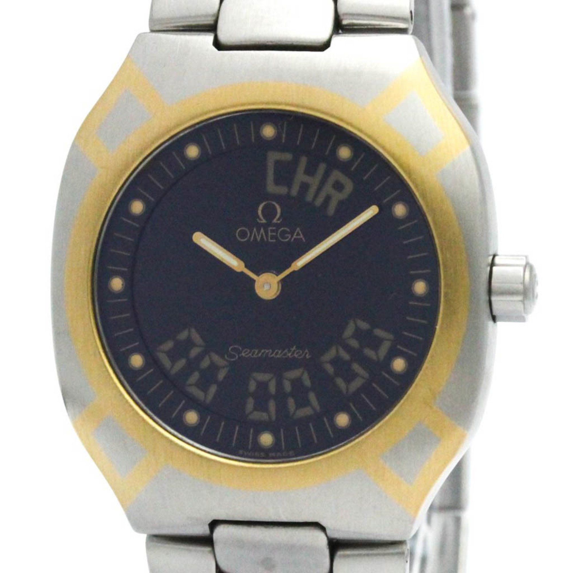 OMEGA Seamaster Polaris Analog Digital 18K Gold Steel Watch 2540.50 Polished