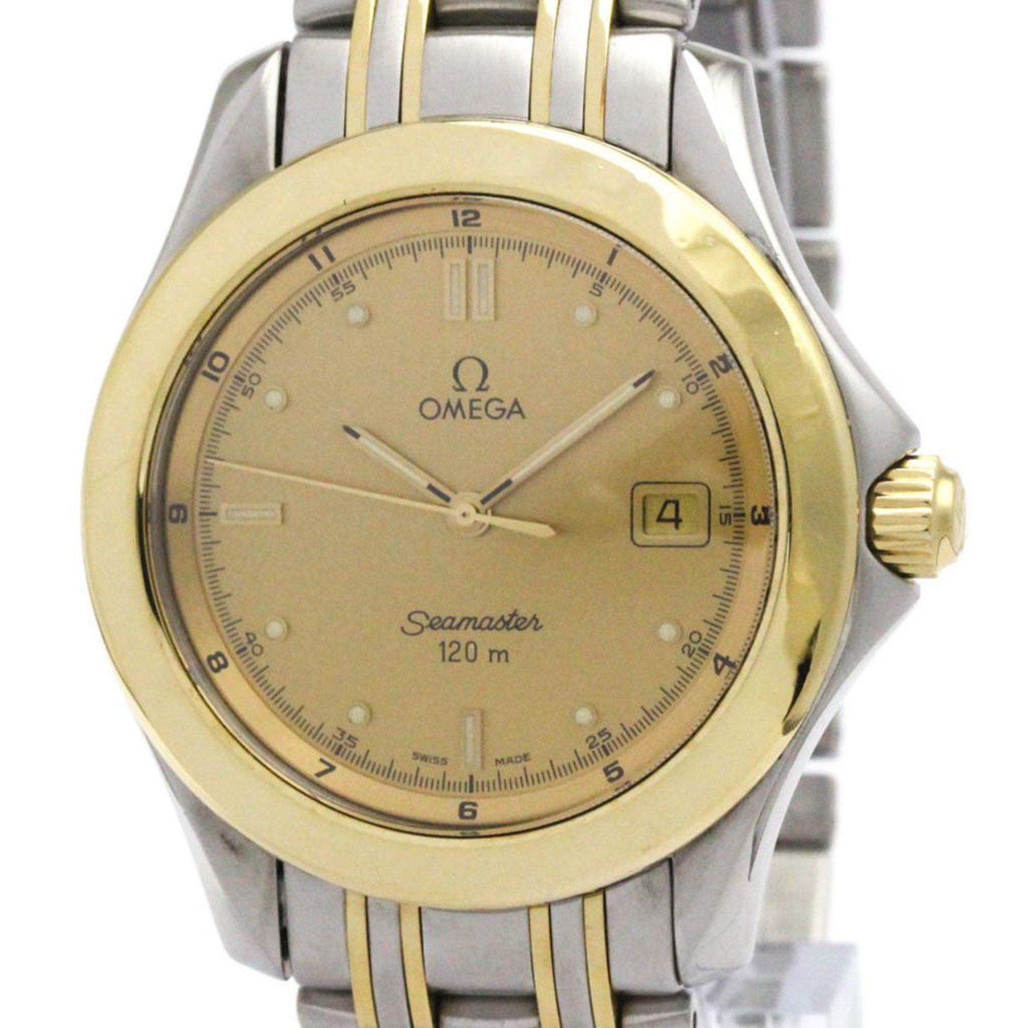 OMEGA Seamaster 120M Chronometer 18K Gold Steel Mens 2311.10 Watch Polished
