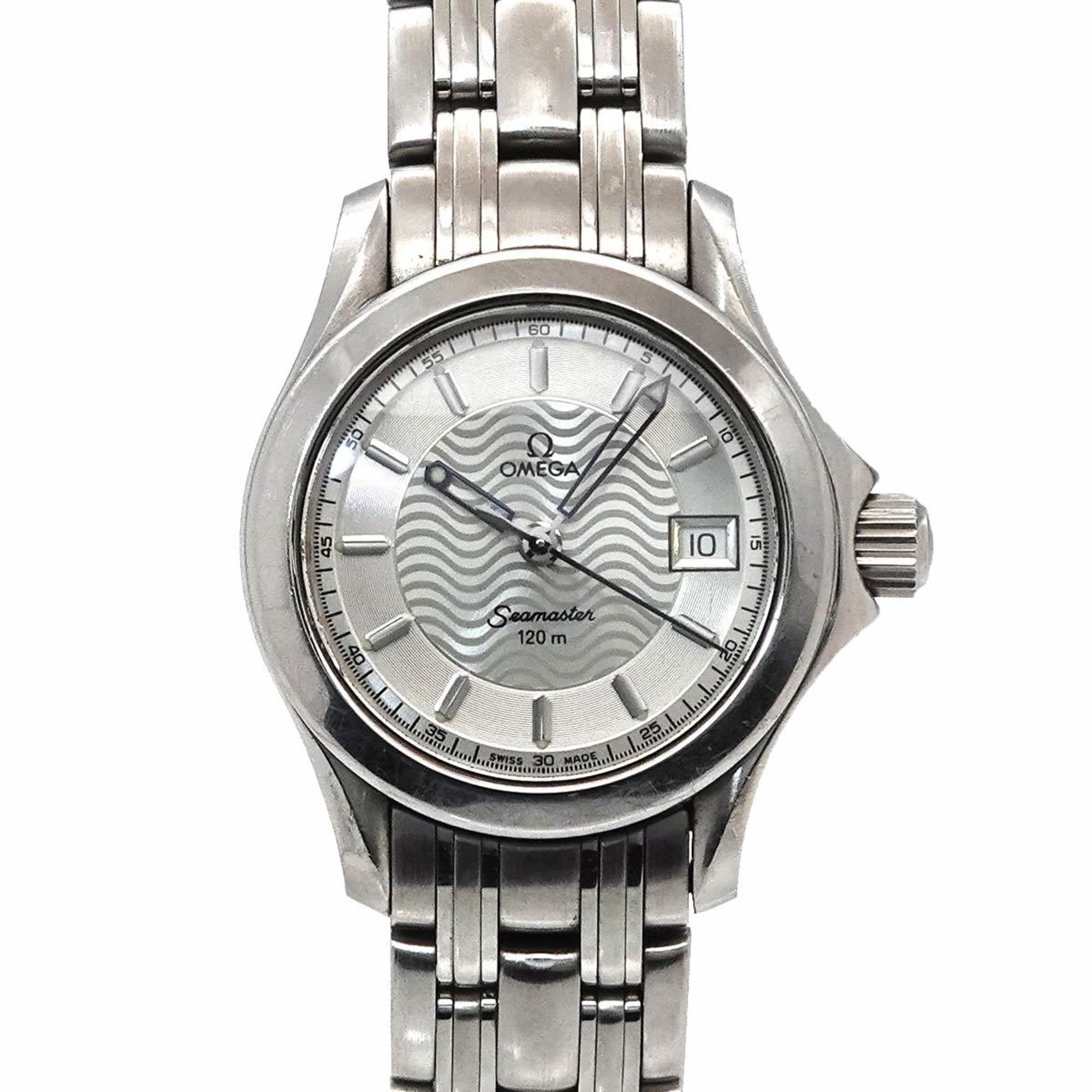 OMEGA Seamaster 120 2581 31 Women's Watch with Date Display, Silver Quartz Movement